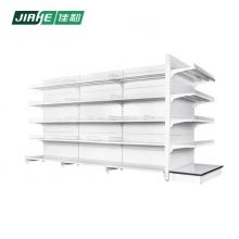 Store Display Fixture and Metal Shelving Unit Used in Supermarket
