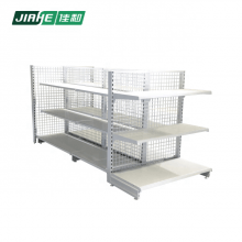 Steel Double-sided Mesh Panel Store Fixture and Multiple Levers Gondola Shelving