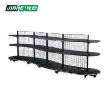 Double Sided  Supermarket Shelf with Wire Shelf Shelving System Used in Supermarket