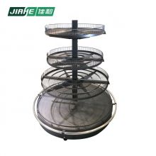 High-end Multiple-level Round Wire Display with Wire Shelf Store Equipment