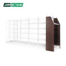 Double-Sided Free Standing Metal Mesh Panel Shop Fitting Shelving Unit Used in Supermarket