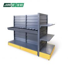 Screw display racks double sides with end cap storage shelf for supermarket