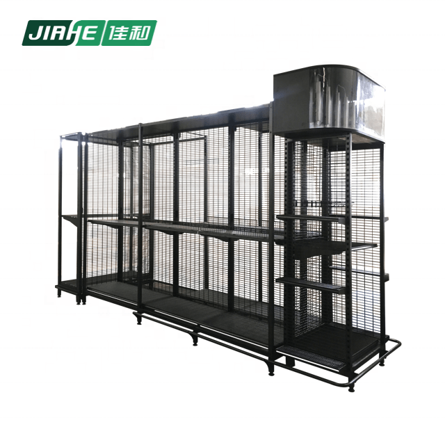 Multi-layer Wire Light Box Shelves and Goods Display Stand For Supermarket