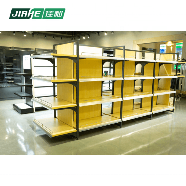Hot Selling Steel and Wood Shelving Shopfitting of Store Display Fixture