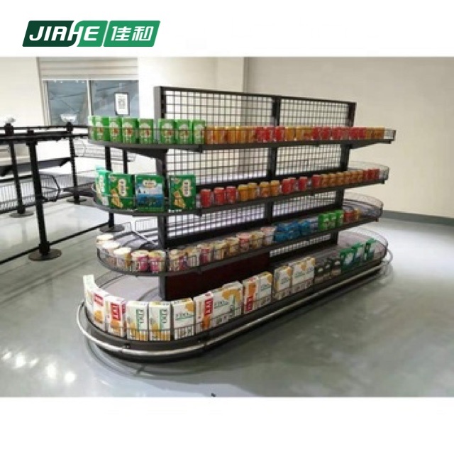 Supermarket Internal or External 5 Tier Corner Shelf Used for Shop Fitting