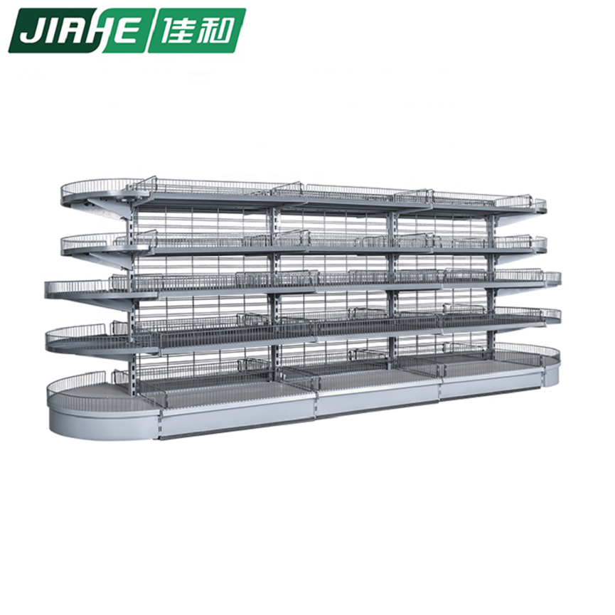 Boutique Store or Supermarket Gondola Wire Mesh Shelving Display Rack