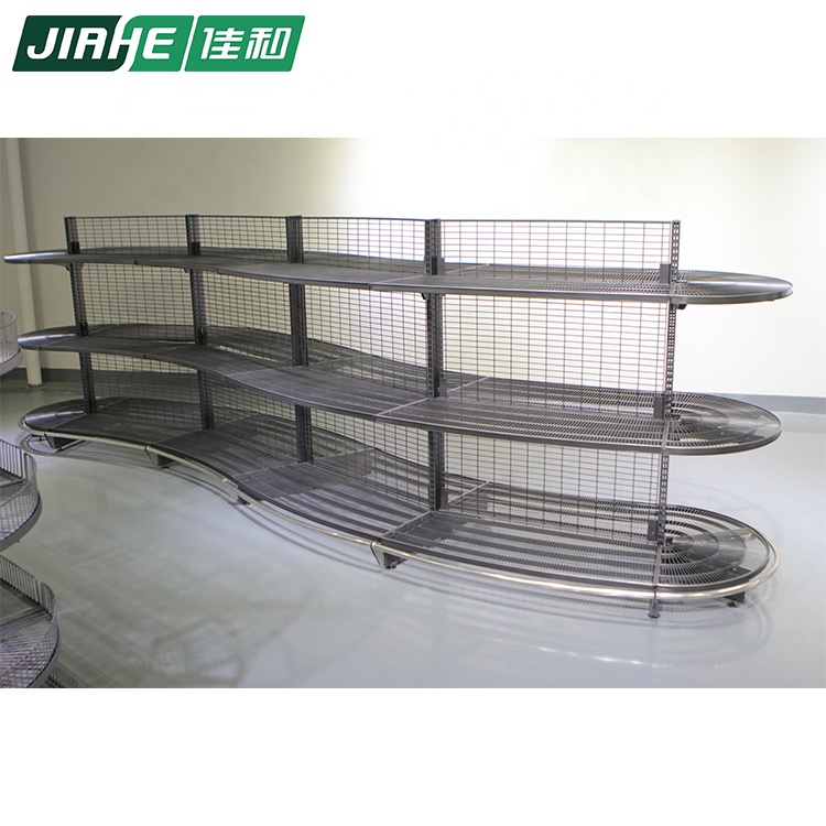 Metal Wire Double Sided Gondola Shelving Shop Fittings