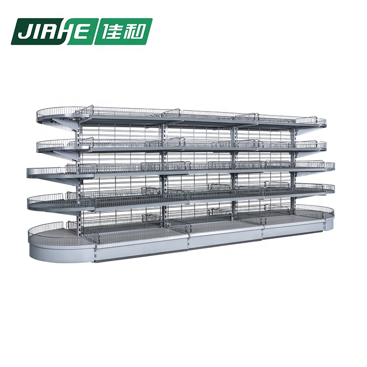 New design Gondola Shelving Double-sided Shelving Wire Display Stand S shape for Supermarket and store