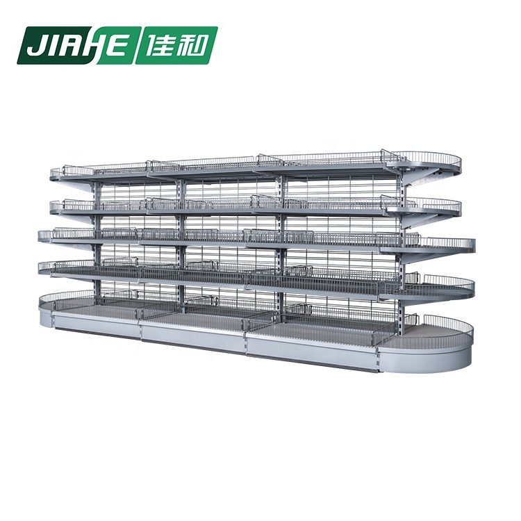 New design Gondola Shelving Double-sided Shelving Wire Display Stand S shape for Supermarket and store